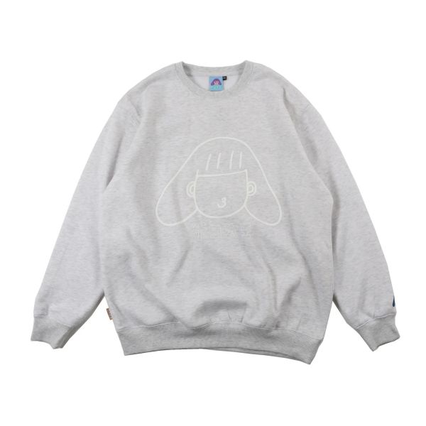 POKO ポコ大王 OUTLINED SWEATSHIRT / (黑/灰) POKO ポコ大王 OUTLINED SWEATSHIRT / (黑/灰)