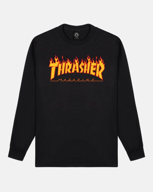 Thrasher Flame L/S T-shirt / (黑) Thrasher Flame L/S T-shirt / (黑)