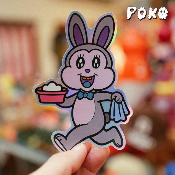POKO ポコ大王 USAGI 錢湯 雷射防水貼紙 POKO ポコ大王 USAGI 錢湯 雷射防水貼紙
