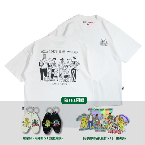 野島佑隆 YUTAKA NOJIMA X ZOMBIE ALL OVER THE WORLD T-SHIRT / B/W ver. 野島佑隆 YUTAKA NOJIMA X ZOMBIE ALL OVER THE WORLD T-SHIRT / B/W ver.