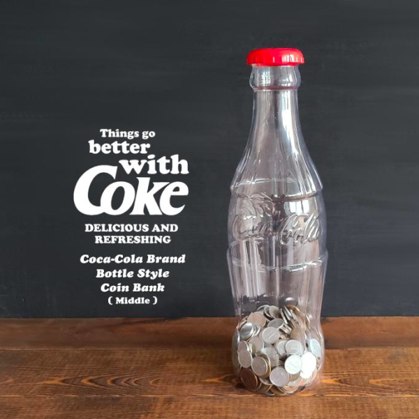 COCA COLA 可口可樂 透明存錢筒（附盒） COCA COLA 可口可樂 透明存錢筒