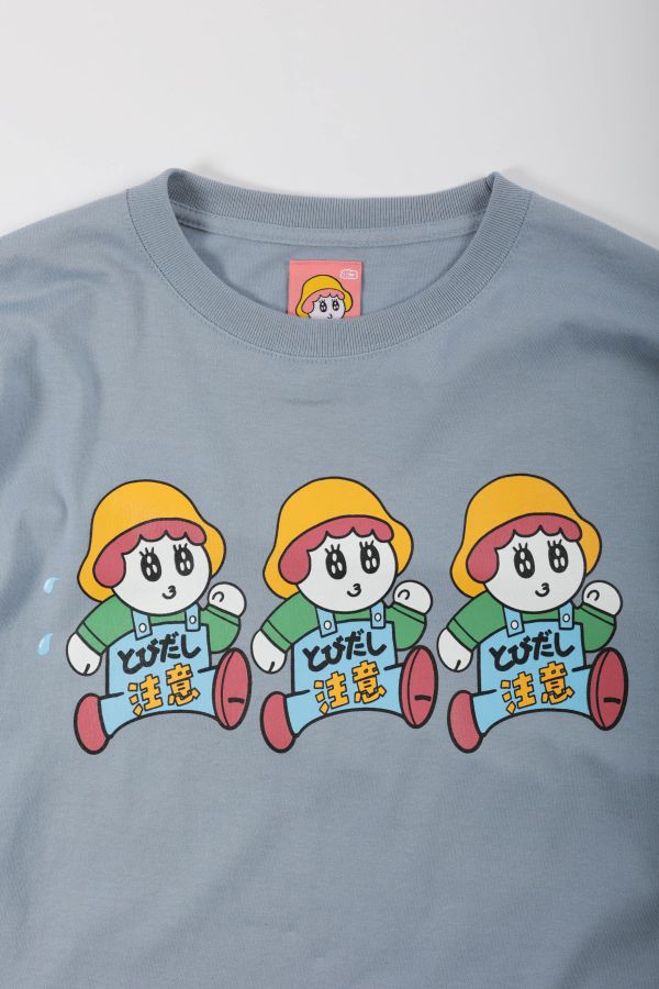 POKO ポコ大王 注意！ポコ飛出 L/S TEE / (藍/灰) POKO ポコ大王 注意！ポコ飛出 L/S TEE / (藍/灰)