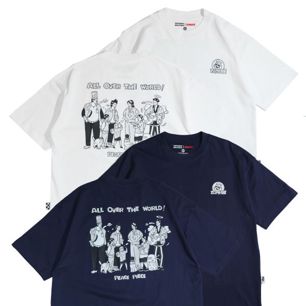 野島佑隆 YUTAKA NOJIMA X ZOMBIE ALL OVER THE WORLD T-SHIRT / B/W ver. 野島佑隆 YUTAKA NOJIMA X ZOMBIE ALL OVER THE WORLD T-SHIRT / B/W ver.