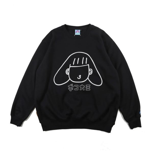 POKO ポコ大王 OUTLINED SWEATSHIRT / (黑/灰) POKO ポコ大王 OUTLINED SWEATSHIRT / (黑/灰)