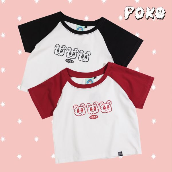 POKO ポコ大王 SALACHAN CROPPED RAGLAN T-SHIRT / 接袖短版上衣 ポコ大王
  BAOBAO バオバオ 
CROPPED RAGLAN T-SHIRT
