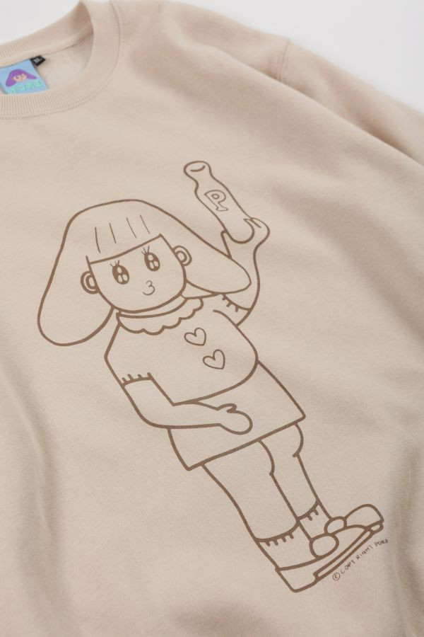 POKO ポコ大王 MILK SWEATSHIRT / (卡其) POKO ポコ大王 MILK SWEATSHIRT / (卡其)