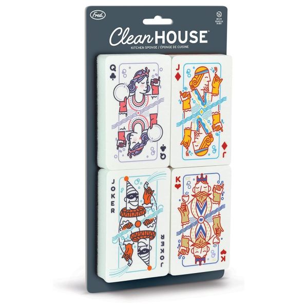 CLEAN HOUSE 撲克牌造型 海綿菜瓜布 CLEAN HOUSE 撲克牌造型 海綿菜瓜布