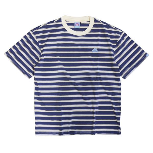 POKO ポコ大王 OUTLINED STRIPE 橫紋 TEE/ (黑/藍) ポコ大王 OUTLINED STRIPE 橫紋 TEE