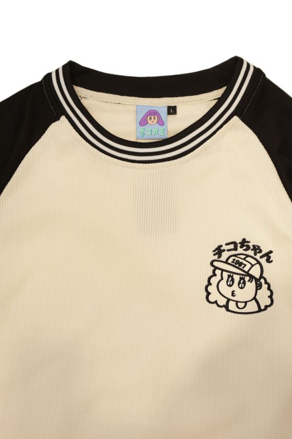 POKO ポコ大王  CHIKOCHAN BASEBALL COLLEGE SWEATSHIRT / (黑/咖啡) POKO ポコ大王  CHIKOCHAN BASEBALL COLLEGE SWEATSHIRT / (黑/咖啡)