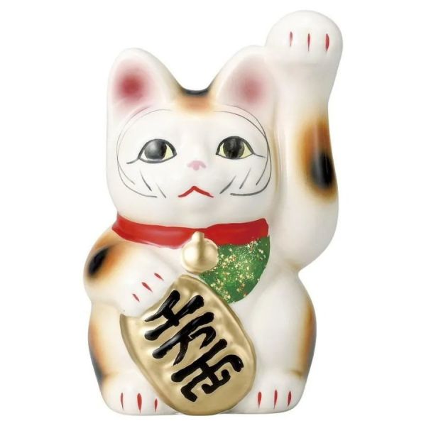 日本瀨戶燒招財貓（白 / 舉左手） 日本瀨戶燒招財貓（白 / 舉左手）