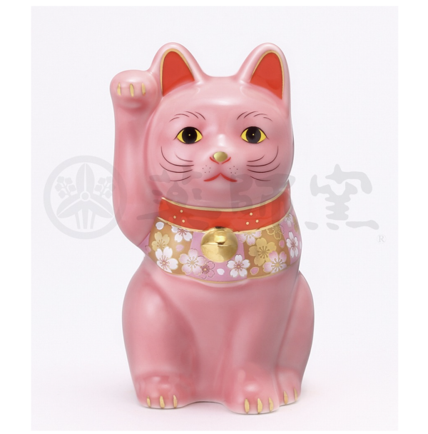 薬師窯 櫻花招財貓（小） 薬師窯 櫻花招財貓
