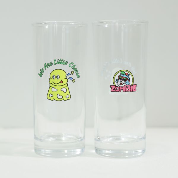 野島佑隆 YUTAKA NOJIMA  X ZOMBIE WE ARE LITTLE CHEESE 玻璃水杯 野島佑隆 YUTAKA NOJIMA  X ZOMBIE WE ARE LITTLE CHEESE 玻璃水杯