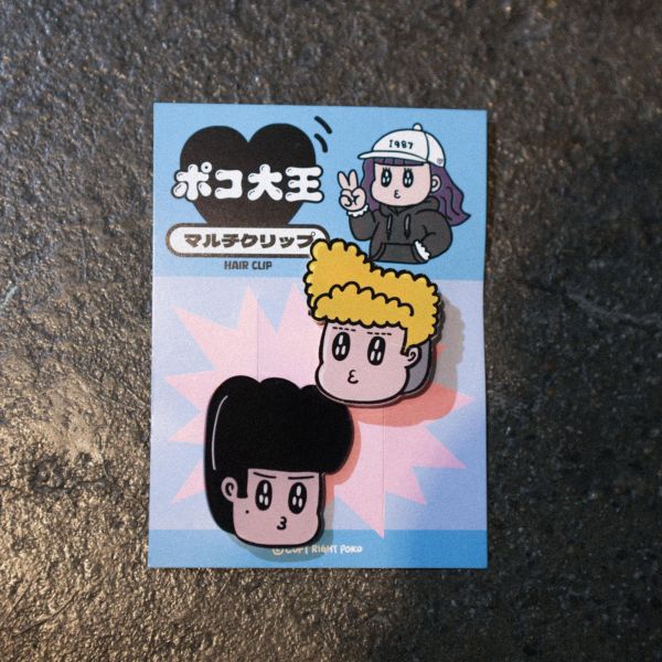 POKO ポコ大王 HAIR CLIP 壓克力髮夾 POKO ポコ大王 HAIR CLIP 壓克力髮夾