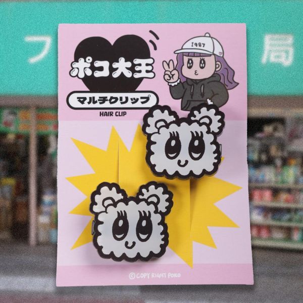 POKO ポコ大王 HAIR CLIP 壓克力髮夾 POKO ポコ大王 HAIR CLIP 壓克力髮夾