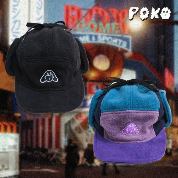POKO ポコ大王 OUTLINED FEELCE EARFLAP HAT 遮耳帽 POKO ポコ大王 OUTLINED EARFLAP HAT 遮耳帽