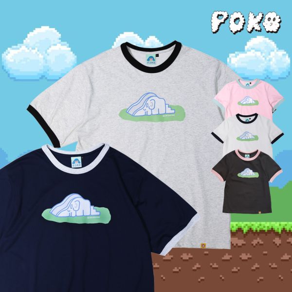 POKO ポコ大王 象の滑り台 ELEPHANT SLIDE 滾邊TEE / (共五色) ポコ大王 象の滑り台 ELEPHANT SLIDE 滾邊TEE