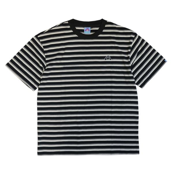POKO ポコ大王 OUTLINED STRIPE 橫紋 TEE/ (黑/藍) ポコ大王 OUTLINED STRIPE 橫紋 TEE