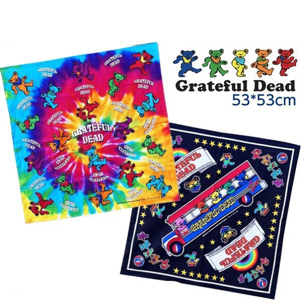 GRATEFUL DEAD DANCING BEAR 方巾 GRATEFUL DEAD DANCING BEAR 方巾