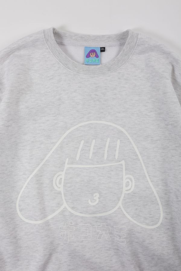 POKO ポコ大王 OUTLINED SWEATSHIRT / (黑/灰) POKO ポコ大王 OUTLINED SWEATSHIRT / (黑/灰)