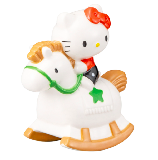 SANRIO HELLO KITTY 搖搖木馬陶瓷存錢筒 