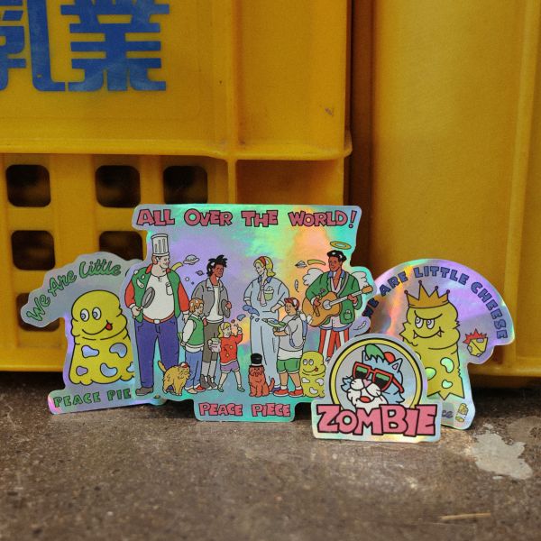 野島佑隆 YUTAKA NOJIMA X ZOMBIE IRIDESCENT SRICKER PACK / 防水雷射貼紙組合 YUTAKA NOJIMA X ZOMBIE ALL OVER THE WORLD 賽級標準飛盤 (夜光)