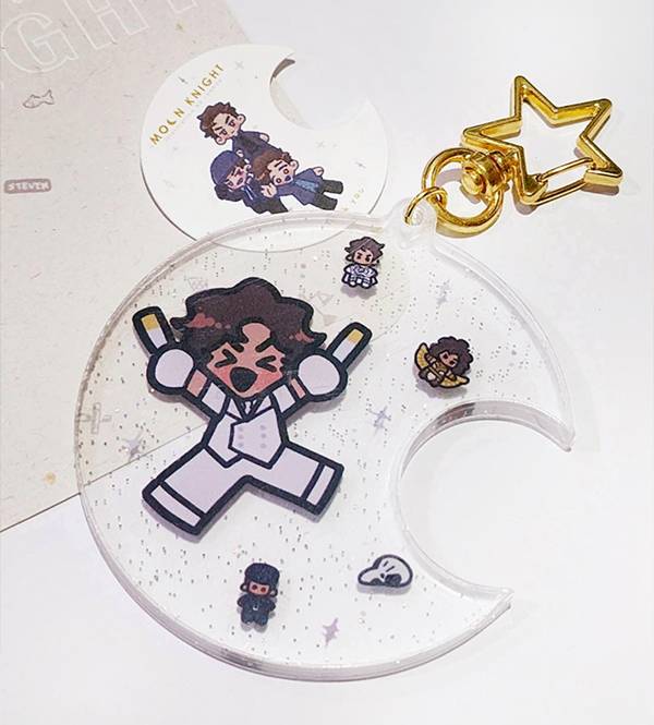 《月亮代表我的心》 Acrylic Charm　／Moon Knight　Goods　BY：弎花 