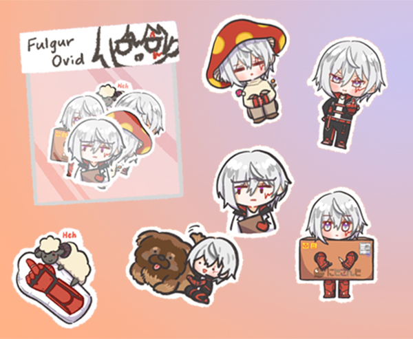 Sonny & Fulgur Stickers Set　／Nijisanji EN／VTuber　Goods　BY：Yumi 