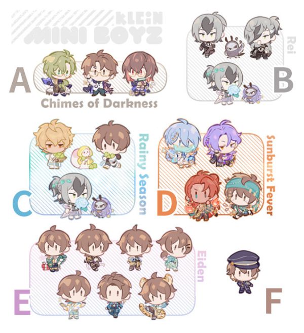 《 KLEIN MINI BOYZ 》 Mini Acrylic Stands Set part II　／NU: Carnival　Goods　BY：BPCC 