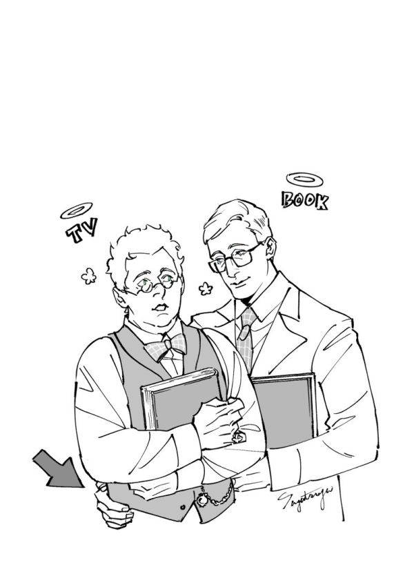 《好預兆CA塗鴉本》(Chi+ Eng ver.)　／Good Omens　Ineffablehusbands　Illustration Book　BY：Sayatsugu（鞘繼） 