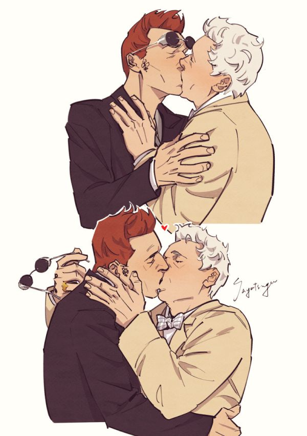 《好預兆CA塗鴉本》(Chi+ Eng ver.)　／Good Omens　Ineffablehusbands　Illustration Book　BY：Sayatsugu（鞘繼） 