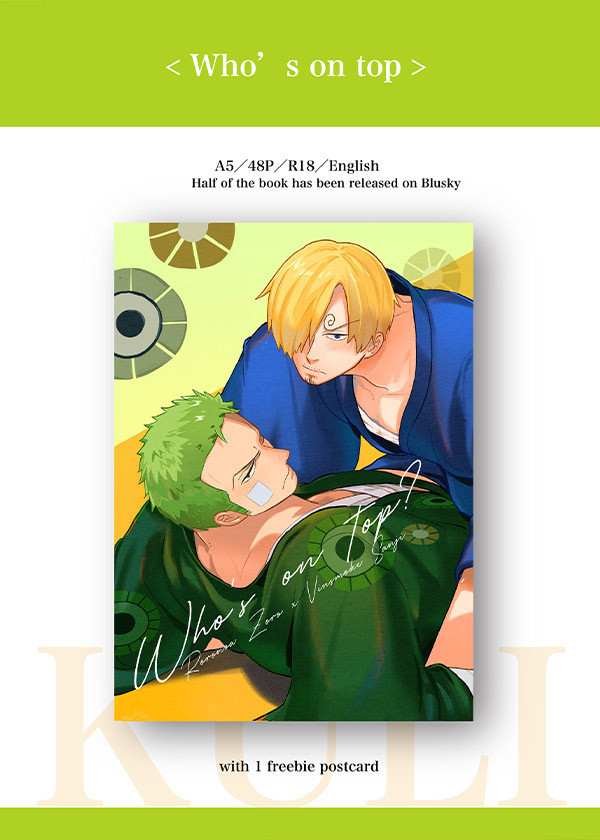 【PRE-SALE】《Who's on top》English ver.　／One Piece　zorosanji　Comic　BY：Kuli 