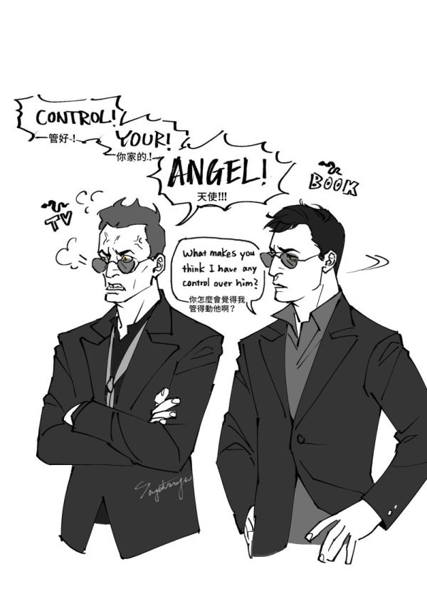 《好預兆CA塗鴉本》(Chi+ Eng ver.)　／Good Omens　Ineffablehusbands　Illustration Book　BY：Sayatsugu（鞘繼） 