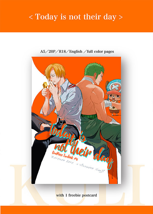 【PRE-SALE】《Today is not their day》English ver.　／One Piece　zorosanji　Comic　BY：Kuli 