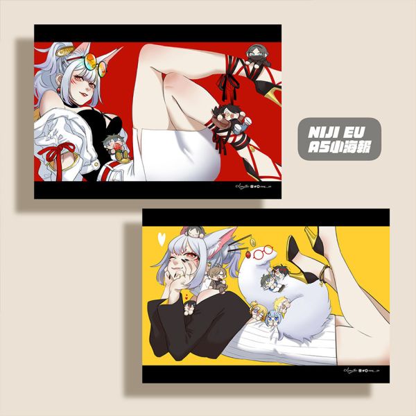 《HEY CHAT!》Posters & Cards Set　／Nijisanji-EN／VTuber　Goods　BY：跋倒（庠隱） 