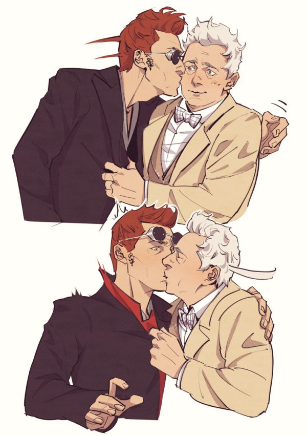 《好預兆CA塗鴉本》(Chi+ Eng ver.)　／Good Omens　Ineffablehusbands　Illustration Book　BY：Sayatsugu（鞘繼） 