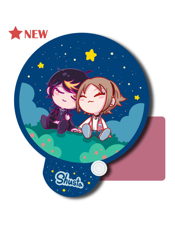 Shusta Foldable Nylon Hand Fan　／Nijisanji-EN／VTuber　Shusta　Goods　BY：問安（花屋） 