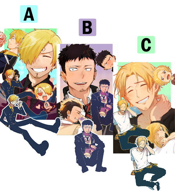 Stubbled Character Card & Sticker Set　／Given／Blue Exorcist／One Piece　Goods　BY：阿提（TIDI LeveE） 