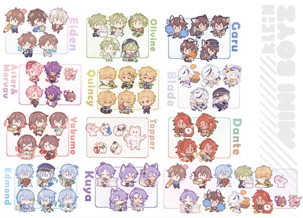 《 KLEIN MINI BOYZ 》 Mini Acrylic Stands Set　／NU: Carnival　Goods　BY：BPCC 