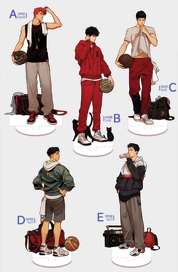 【TW Group Order】SD Acrylic Stands & Postcards Set　／SLAM DUNK　Goods　BY：딱쑥 