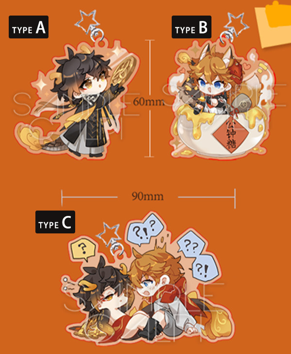 Tartali Charms　／Genshin Impact　Tartali　Goods　BY：一雙卡比想吃肉（Calpi） 