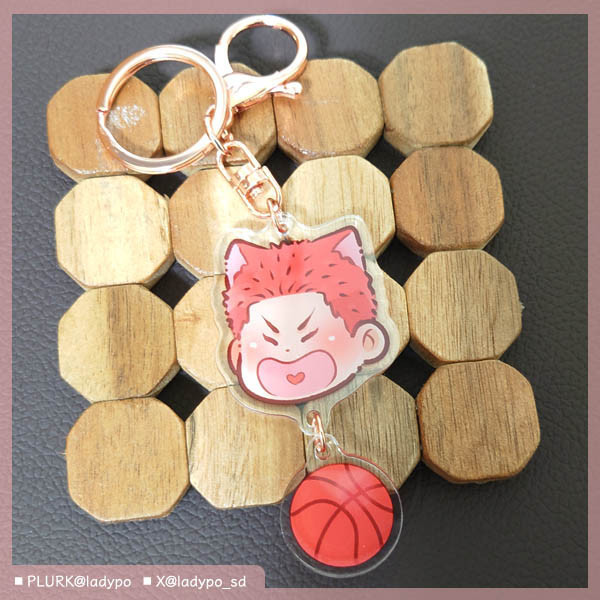 Kitty Sakuragi Linked Acrylic Charm　／SLAM DUNK　Goods　BY：波小姐(LADY PO)（我們果真是天才） 