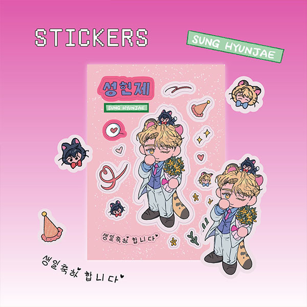 【PRE-SALE】Sung Hyunjae's Birthday Sticker　／My S-Class Hunters　Hyunjae/Yoojin　Goods　BY：小貝貝 