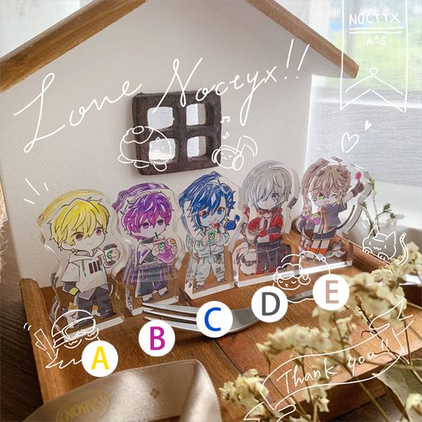 NOCTYX Coffee And Snack Acrylic Blocks　／Nijisanji EN／VTuber／NOCTYX　Goods　BY：城井有栖（少年依存症。） 