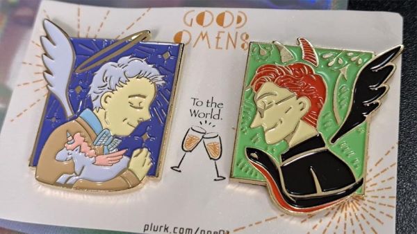 Good Omens Metallic Pins Set　／Good Omens　Ineffablehusbands　Goods　BY：one（預定地） 