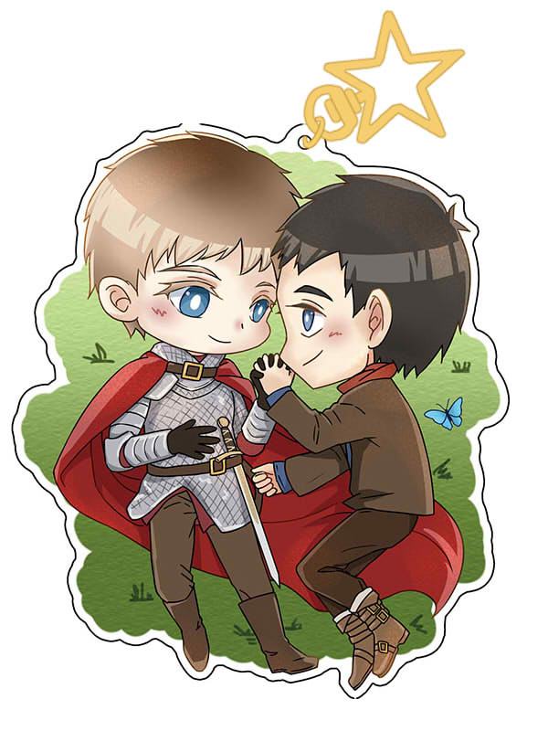 Merlin ＆ Arthur Acrylic Charm　／Merlin　Arthur/Merlin　Goods　BY：艸方（馬里亞納歐美坑） 