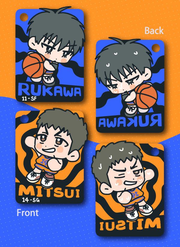 RuMitsu Player Card Acrylic Charms Set　／SLAM DUNK　RuMitsu　Goods　BY：一給IJI 