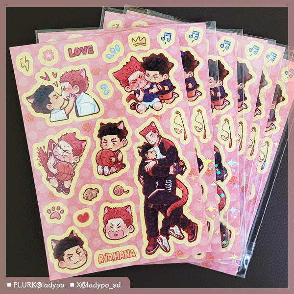 RyoHana Stickers　／SLAM DUNK　RyoHana　Goods　BY：波小姐(LADY PO)（我們果真是天才） 