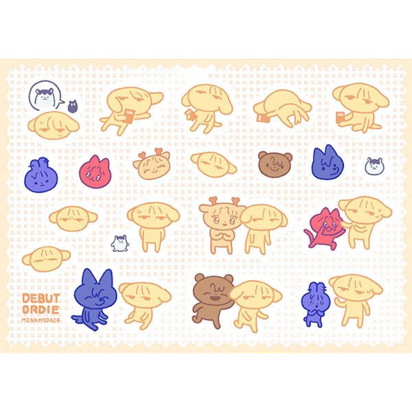 Puppy Moondae Sticker　／Debut or die　Goods　BY：MINAMIDA 