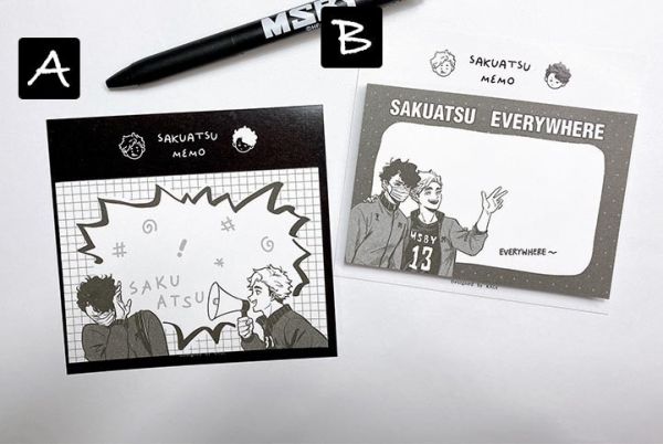 【PRE-SALE】SakuAtsu Memo Pads　／Haikyu!!　SakuAtsu　Goods　BY：KAGE（D-640） 