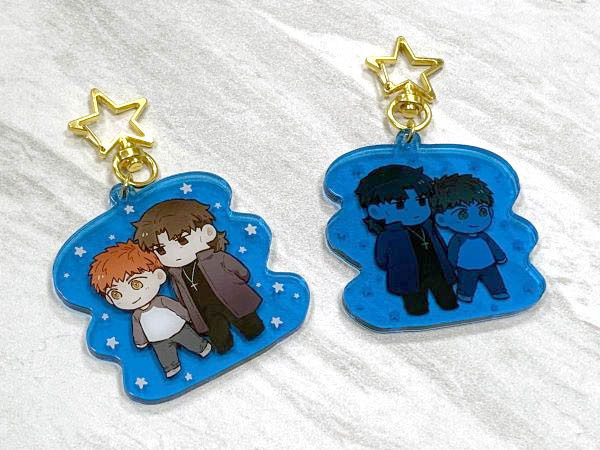 Shikoto Acrylic Charm　／Fate/Stay Night　Emiya shirou／Kotomine Kirei　Goods　BY：LR 